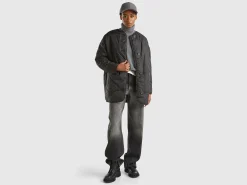 Long bomber jacket in nylon