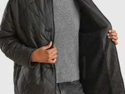 Long bomber jacket in nylon