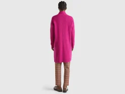 Long cardigan in pure Shetland wool
