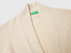Long cardigan in pure Shetland wool