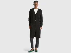 Long cardigan in wool blend
