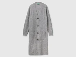 Long cardigan in wool blend