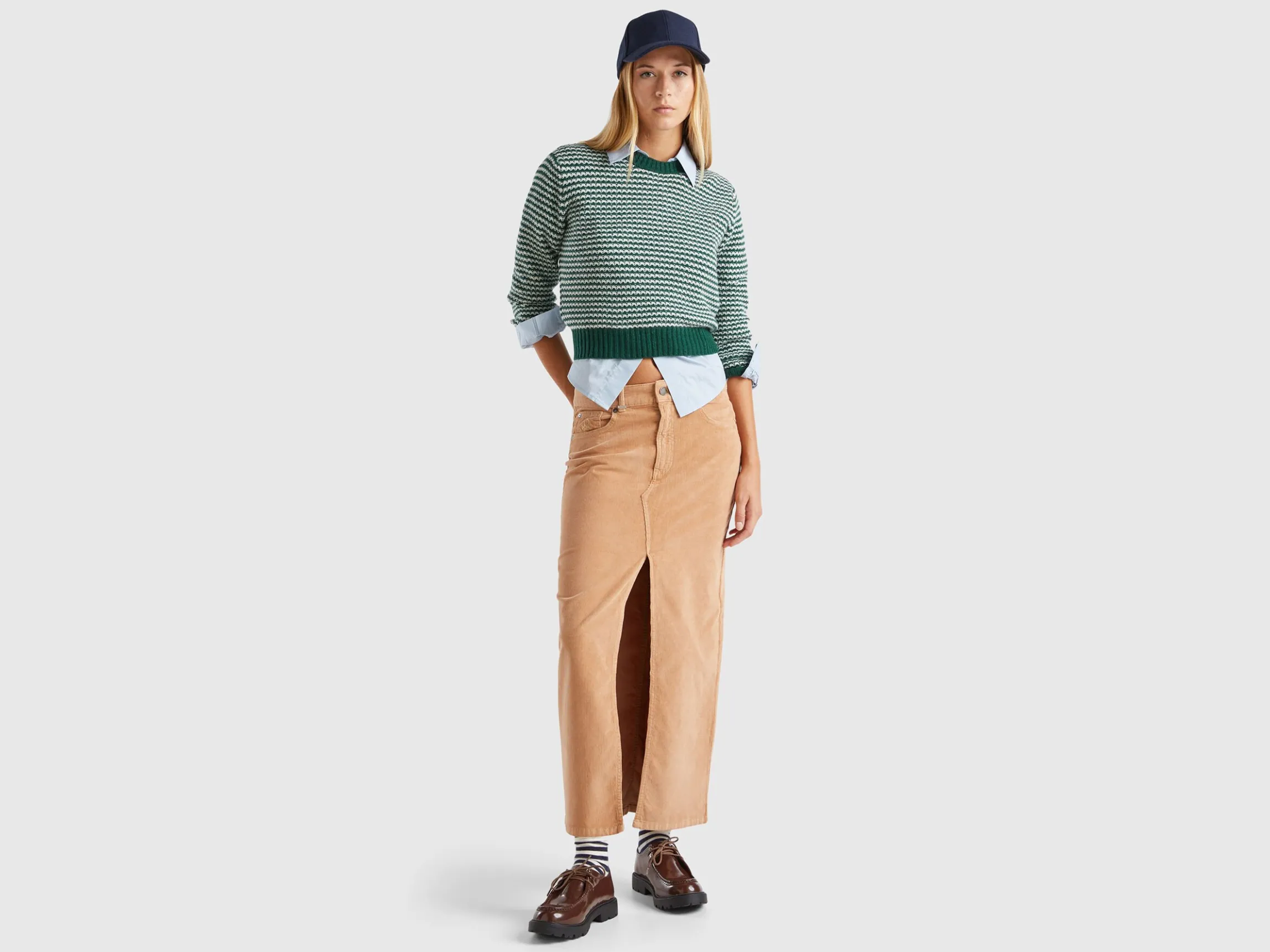 Long corduroy skirt