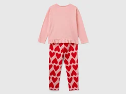 Long fiber cotton heart pyjamas