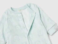 Long onesie with bunny print