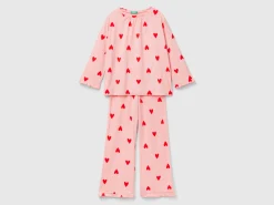 Long pyjamas with heart print