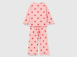 Long pyjamas with heart print