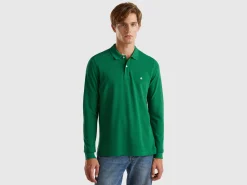Long sleeve 100% cotton polo
