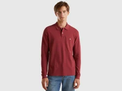 Long sleeve 100% cotton polo