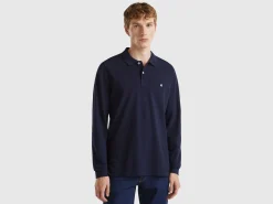 Long sleeve 100% cotton polo