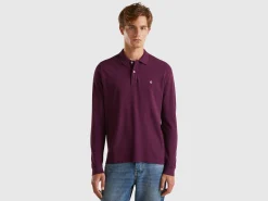 Long sleeve 100% cotton polo