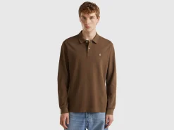 Long sleeve 100% cotton polo