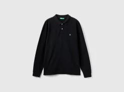 Long sleeve 100% cotton polo