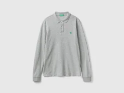 Long sleeve 100% cotton polo