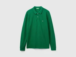 Long sleeve 100% cotton polo