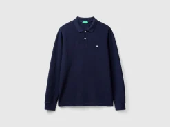 Long sleeve 100% cotton polo
