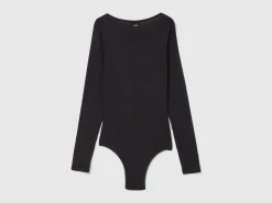Long sleeve bodysuit in viscose
