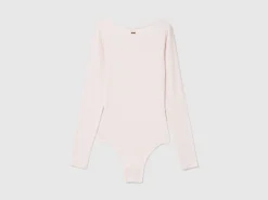 Long sleeve bodysuit in viscose