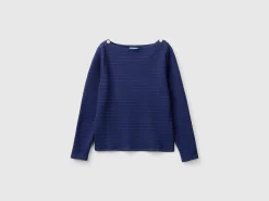 Long sleeve jacquard t-shirt
