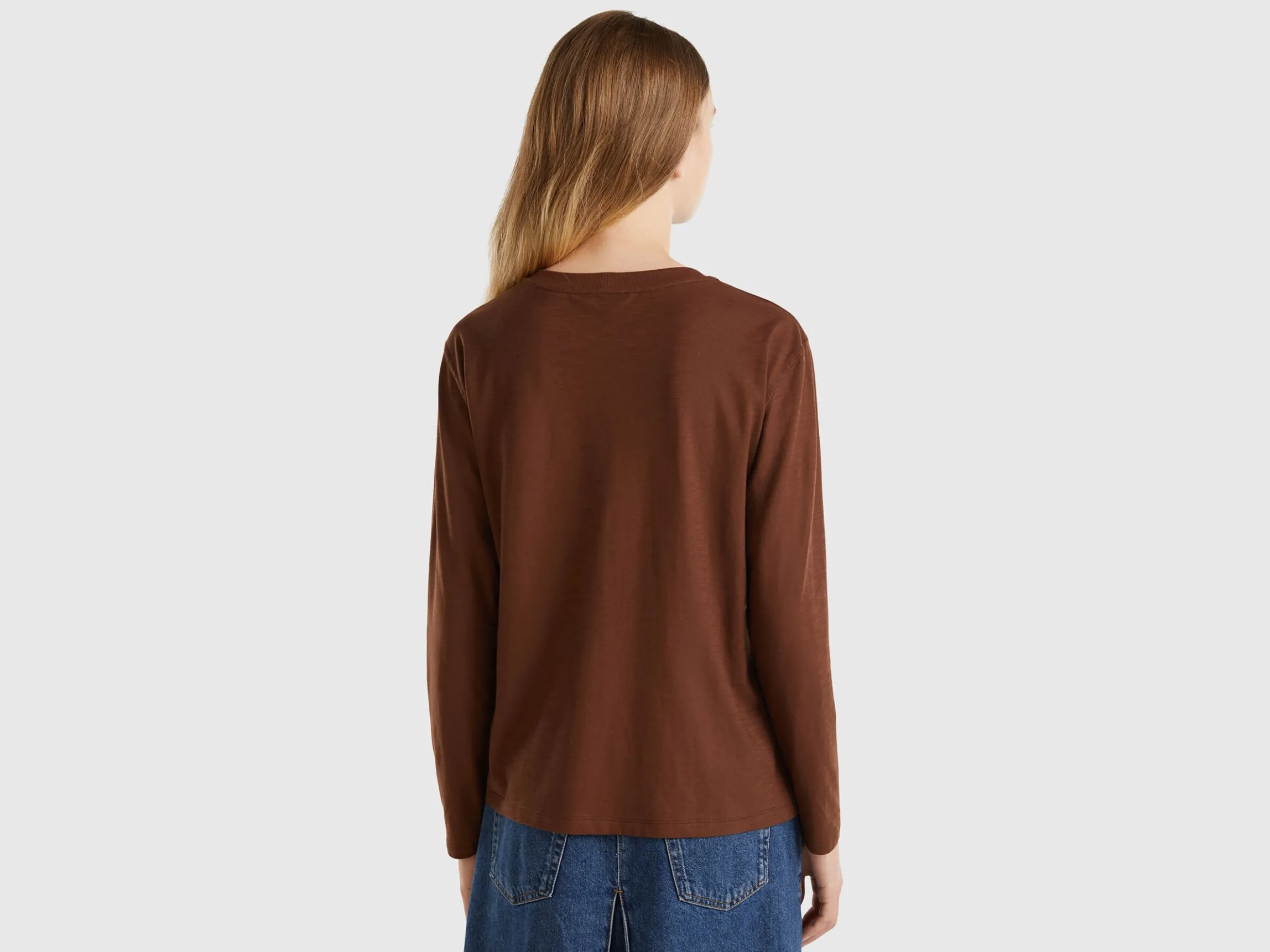 Long sleeve light cotton t-shirt