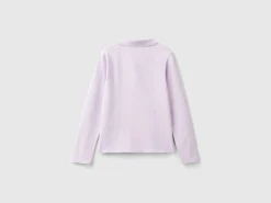 Long sleeve polo in organic cotton