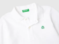 Long sleeve polo in organic cotton