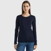 Long sleeve pure cotton t-shirt