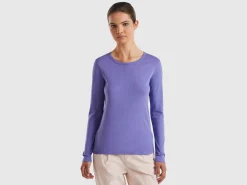 Long sleeve pure cotton t-shirt