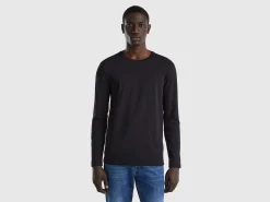 Long sleeve pure cotton t-shirt