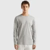 Long sleeve pure cotton t-shirt