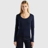 Long sleeve pure cotton t-shirt