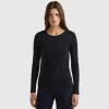 Long sleeve pure cotton t-shirt