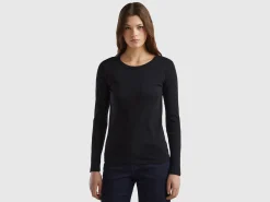 Long sleeve pure cotton t-shirt