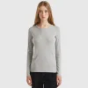 Long sleeve pure cotton t-shirt