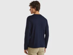 Long sleeve pure cotton t-shirt
