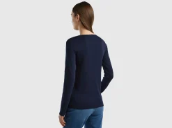 Long sleeve pure cotton t-shirt