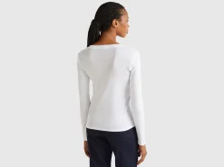 Long sleeve pure cotton t-shirt