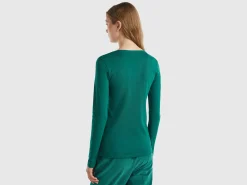 Long sleeve pure cotton t-shirt