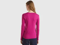 Long sleeve pure cotton t-shirt