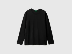 Long sleeve pure cotton t-shirt
