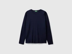 Long sleeve pure cotton t-shirt