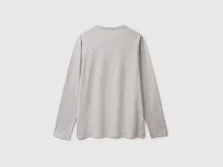 Long sleeve pure cotton t-shirt