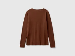 Long sleeve pure cotton t-shirt