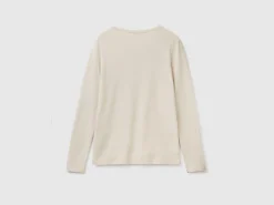 Long sleeve pure cotton t-shirt