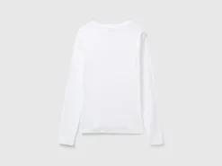 Long sleeve pure cotton t-shirt