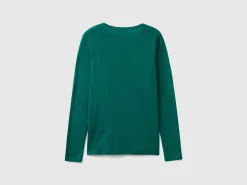 Long sleeve pure cotton t-shirt