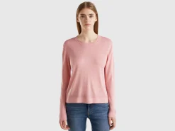 Long sleeve sweater in silk blend