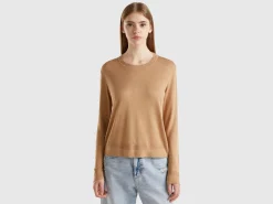 Long sleeve sweater in silk blend