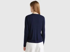 Long sleeve sweater in silk blend