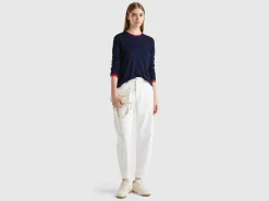 Long sleeve sweater in silk blend